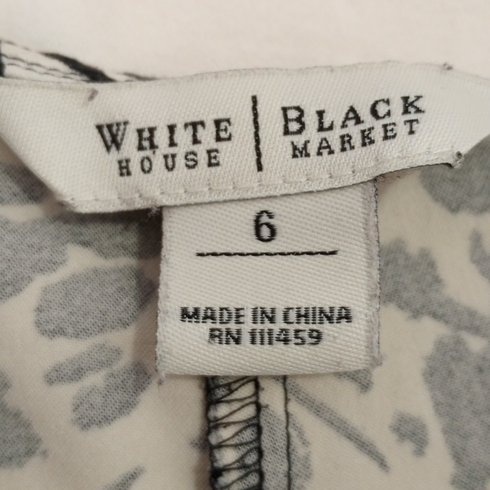 White House Black Market Womens Skort Sz 6 Black White Resort Travel Vacation - Picture 3 of 9